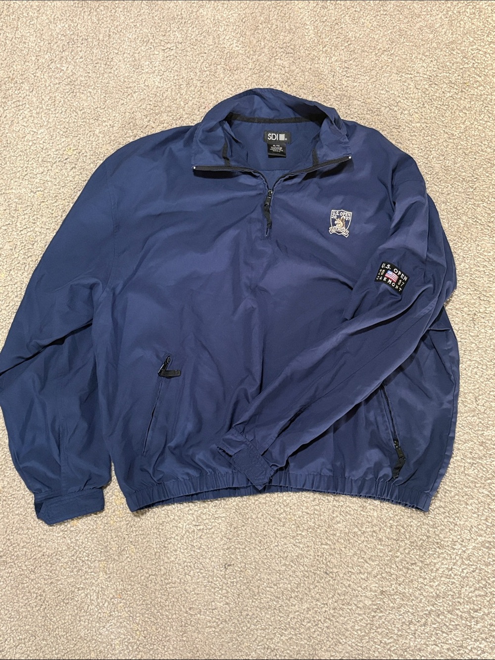 Oakmont Golf Navy Half-Zip Windbreaker Jacket size XL
